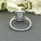 Princess Crown Bridal Engagement Ring 2ct Round Cut Diamond 14k WhiteGold Finish