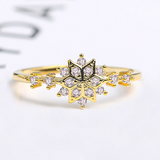 1.5ct Round Cut Diamond Engagement Ring 14k Yellow Gold Finish Flower Solitaire
