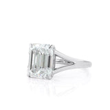 3ct Emerald Cut Diamond Engagement Ring Split Shank Solitaire 14k WhiteGold Over