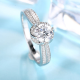 2ct Round Cut Diamond Engagement Ring 14k White Gold Finish Unique Promise Women