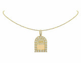 3ct Round Cut VVS1 Diamond Pendant Rip Tombstone 14k Yellow Gold Finish NO CHAIN