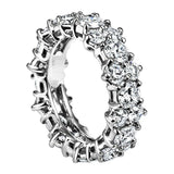 4ct Round Cut Diamond Unique Eternity Wedding Ring Band 14k White Gold Finish