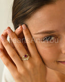 0.5ct Round Cut Moissanite Curved Stacking Wedding Band 14K Yellow Gold Plated