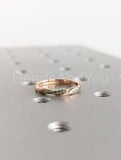 0.3ct Round Cut Simulated Emerald Infinity Wedding Band 14k Yellow Gold Plated