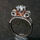 2.5ct Round Cut Diamond Engagement Ring 14k Rose Gold Over Stackable Split Shank