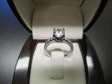1ct Round Cut VVS1 D Diamond Solitaire Engagement Ring 14k White Gold Finish