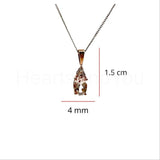0.5ct Oval Simulated Peach Morganite Petite Pendant 14k RoseGold Plated NO CHAIN