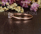 0.5ct Cushion Simulated Diamond Solitaire Engagement Ring 14k Rose Gold Plated