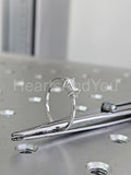 0.2ct Baguette Simulated Diamond Minimalist Trilogy Ring 14k White Gold Plated
