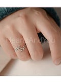 0.5ct Round Cut Moissanite Leaf Minimalist Engagement Ring 14k White Gold Plated