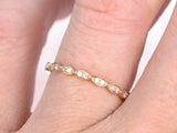Half Eternity Wedding Ring Band 1ct Round Cut VVS1D Diamond 18k Rose Gold Finish