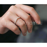 0.5ct Round Cut Moissanite 3/4 Eternity Women Wedding Band 14k White Gold Plated