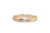 Infinity Full Eternity Wedding Band 1ct Round Cut Diamond 14k Yellow Gold Finish