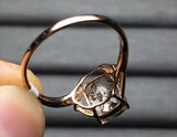 2.3ct Cushion Cut Morganite Swirl Twist Solitaire Ring 14k Yellow Gold Finish