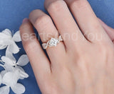 2.2ct Princess Simulated Diamond Cluster Infinity Twist Ring 14k RoseGold Plated