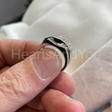 2.3ct Round Cut Moissanite Stylish Signet Men's Ring 14K White Gold Plated