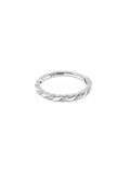 0.3ct Round Cut Moissanite Twisted Women Wedding Band 14k White Gold Plated