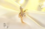 2ct Round Cut Diamond Engagement Ring 14k Yellow Gold Over Twisted Wedding Women