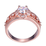 2.1ct Round Cut Diamond Engagement Ring 14k RoseGold Finish Halo Antique Vintage