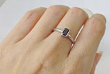 0.5ct Emerald Red Garnet Engagement Ring Bezel Set Solitaire 14k White Gold Over