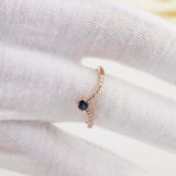 1ct Round Blue Sapphire Wedding Band Curved Half Eternity 14k Yellow Gold Finish
