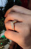 0.5ct Round Cut Moissanite Princess Crown Wedding Band 14k Yellow Gold Plated