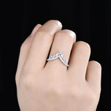 2ct Engagement Ring Marquise Cut Diamond Curved Crown Design 14k White Gold Over