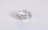 1.2ct Round Cut Diamond Engagement Ring 14k WhiteGold Finish Bowknot Split Women