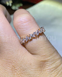 0.5ct Marquise Simulated Diamond Half Eternity Wedding Band 14k Rose Gold Plated