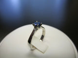 0.5ct Round Cut Sapphire Classic Solitaire Engagement Ring 14k White Gold Finish