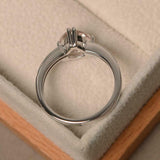 2.2ct Engagement Ring Trillion Cut Morganite Diamond Accent 14k WhiteGold Finish