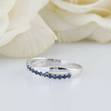 1ct Round Cut Blue Sapphire Engagement Ring Cross Infinity 14k White Gold Finish