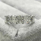 7Ct Radiant Cut Diamond Women Wedding Band 14K White Gold Finish Full Eternity
