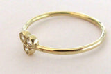 Dainty Minimalist Engagement Ring 0.35ct Round Cut Diamond 14k YellowGold Finish