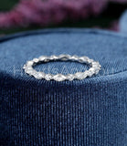 0.3ct Marquise Cut Simulated Diamond Eternity Wedding Band 14k White Gold Plated