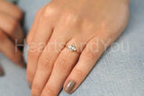 0.4ct Oval Simulated Diamond Three Stone Engagement Ring 14k Yellow Gold Plated
