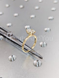 0.5ct Oval Simulated Diamond Solitaire Engagement Ring 14k Yellow Gold Plated
