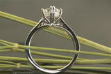 2Ct Princess Cut Diamond Kite Set Solitaire Engagement Ring 14K White Gold Over