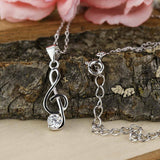 0.5ct Round Diamond Solitaire Music Sign Pendant 14k White Gold Finish NO CHAIN