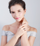 2ct Round Cut Diamond Engagement Ring 14k White Gold Finish Unique Hollow Design