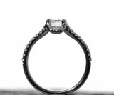 Split Shank Engagement Ring 1.4ct Round Cut VVS1D Diamond 14k White Gold Finish