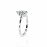 2Ct Pear Cut Diamond Stylish Solitaire Engagement Ring 14K White Gold Finish