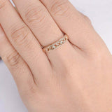 1ct Round Cut Diamond Wedding Band Filigree Half Eternity 14k Yellow Gold Finish