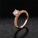 1.3ct Round Cut Diamond Engagement Ring 14k Rose Gold Finish Classic Solitaire
