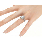 2ct Oval Cut VVS1D Diamond Halo Set Engagement Ring Women 14k White Gold Finish