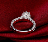 2Ct Round Cut Diamond Milgrain Vintage Engagement Ring 14K White Gold Finish