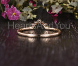 0.5ct Round Cut Moissanite Curved Minimalist Wedding Band 14k Yellow Gold Plated