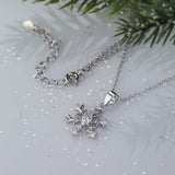 0.5ct Round Diamond Solitaire Snowflake Pendant 14k White Gold Finish NO CHAIN