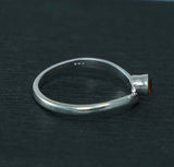 0.22ct Engagement Ring Round Cut Yellow Citrine Solitaire 14k White Gold Finish