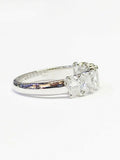 5Ct Oval Cut Diamond Seven Stone Elegant Engagement Ring 14K White Gold Finish